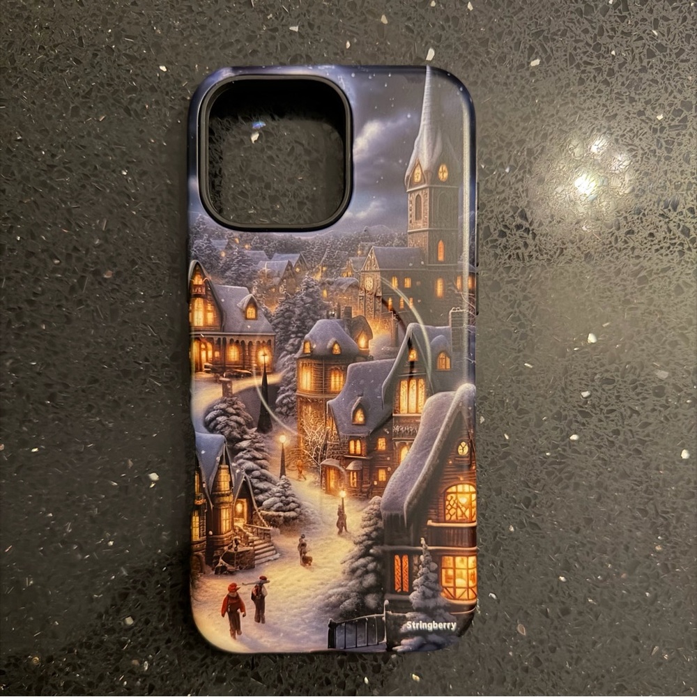Winter Night Phone Case - Black iPhone 16 Pro Max